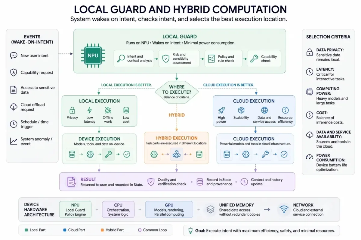 Local guard and hybrid computing