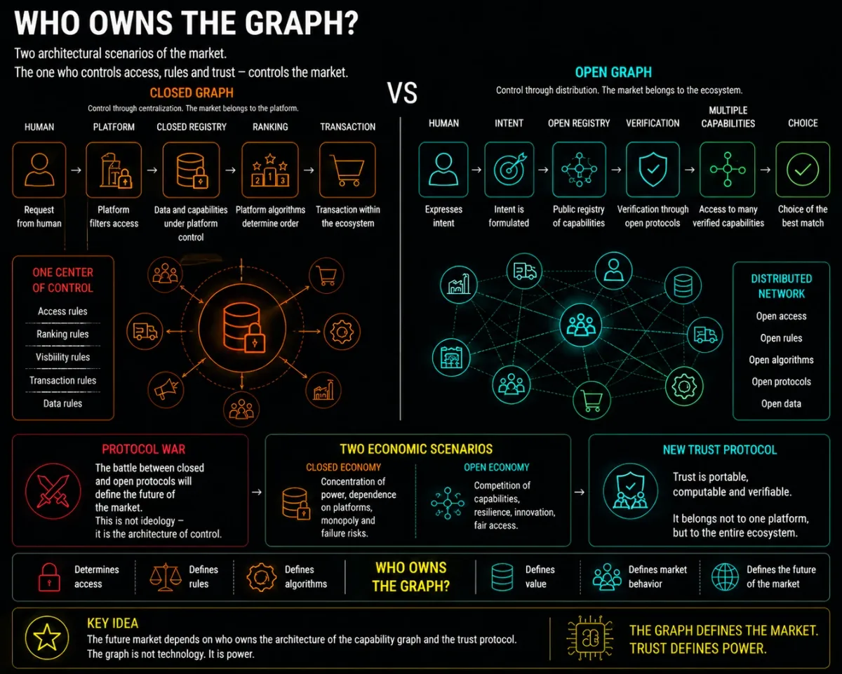 Who owns the graph: closed versus open