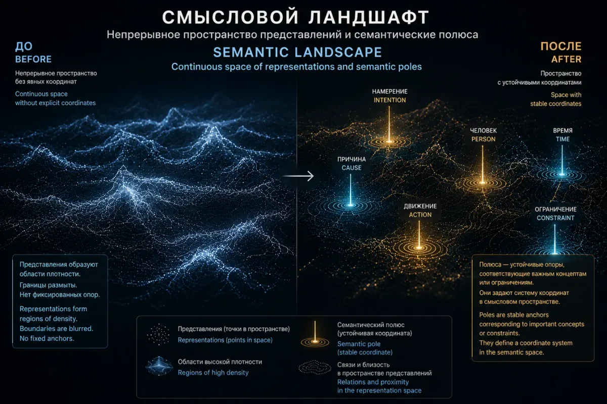 Смысловой ландшафт: непрерывное пространство представлений