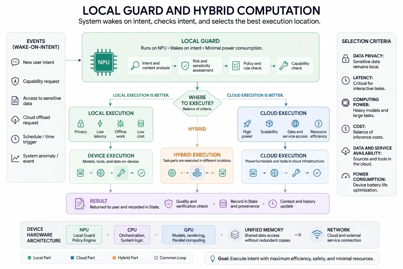 Local guard and hybrid computing