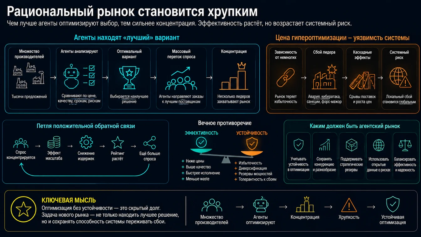 Рациональный рынок становится хрупким: концентрация и системный риск