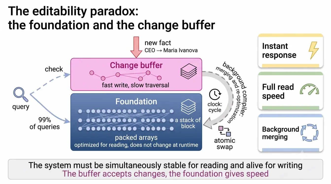 The editability paradox: the foundation and the change buffer