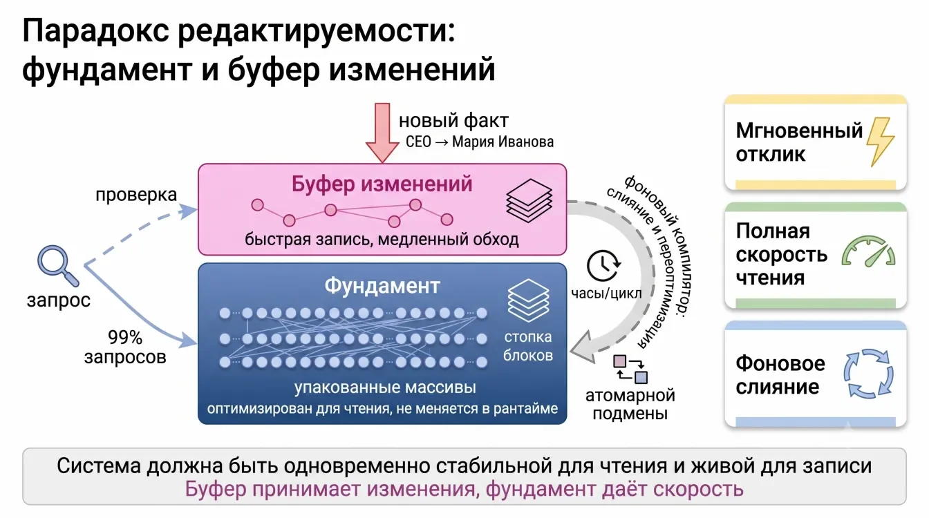 Парадокс редактируемости: фундамент и буфер изменений
